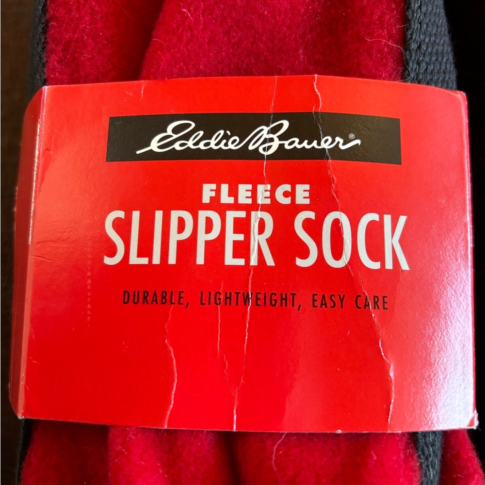 Eddie Bauer NWOT unisex fleece slippers size medium